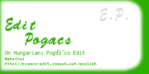 edit pogacs business card